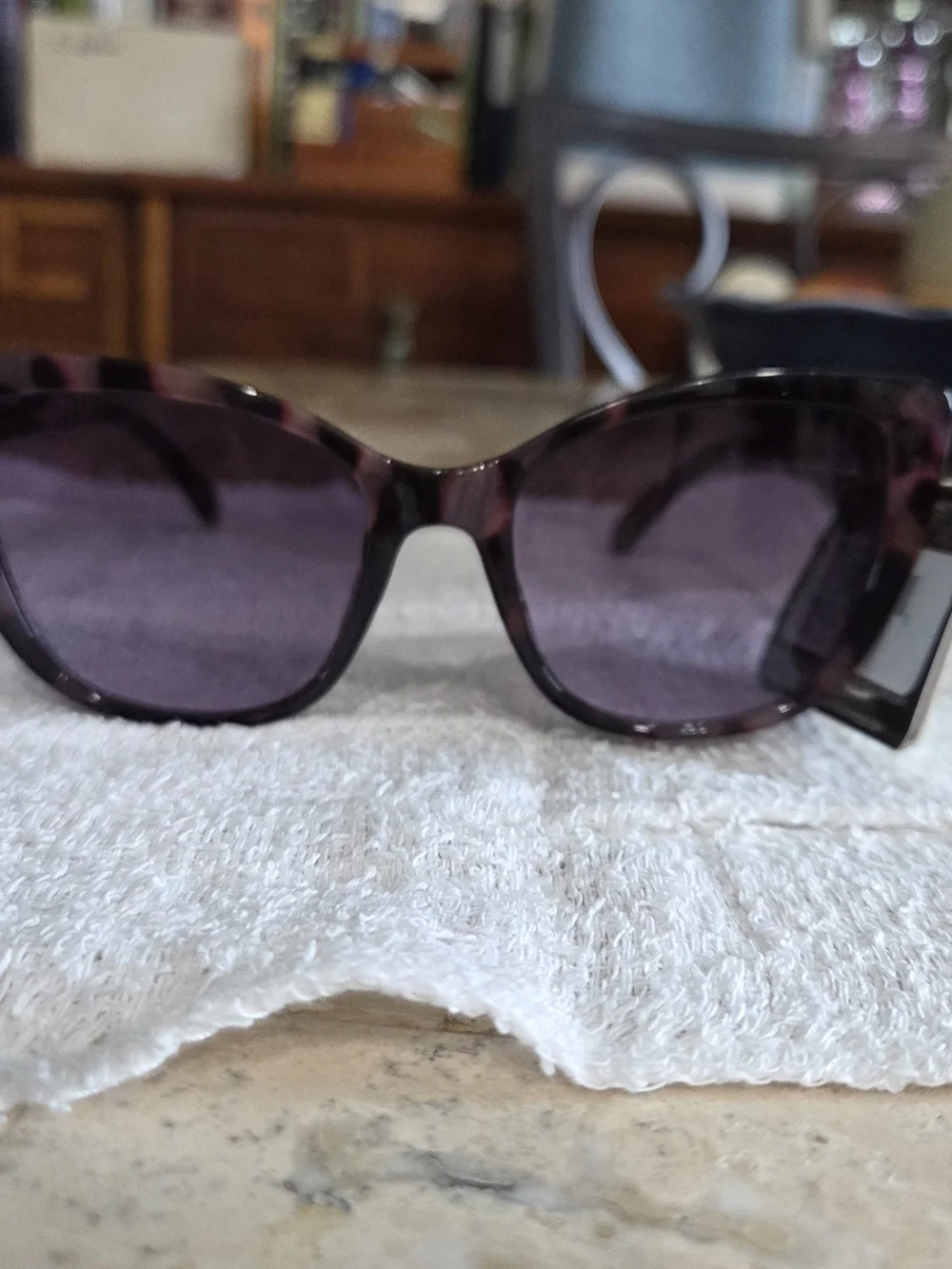Panama Jack Purple Tortoise Cat-Eye Sunglasses 100% UVA/UVB protection